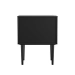Retro Industrial Bedside Table 2 Drawers 51x38x66cm Vintage Brown