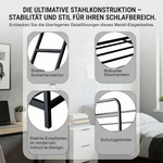 Space-Saving Bed Frame with Two Sleeping Places, Metal