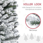 Artificial Pencil Christmas Tree 180cm, 492 Tips - Snow