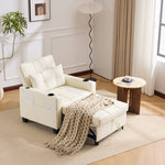 3-in-1 Pull-Out Sofa Bed - Cup Holders & USB Port, Single