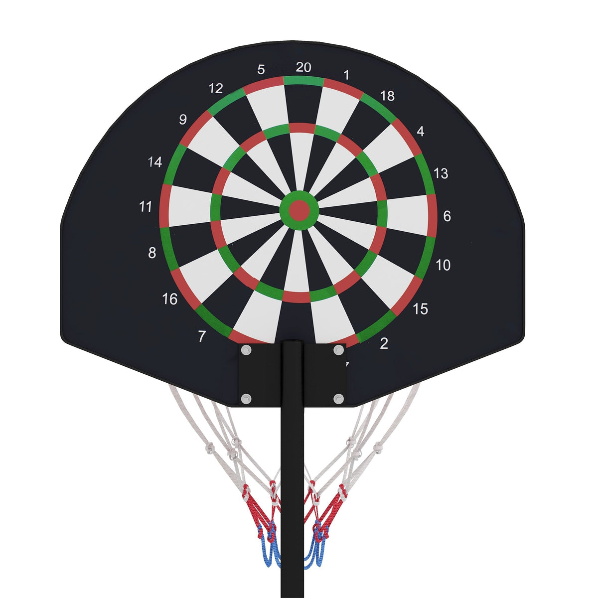 Basketball Hoop, Adjustable Height with Stand & Magnetic Dartboard, Indoor/Outdoor Use