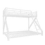 Kids Bunk Bed 90x200 & 140x200cm with LED Light, White Iron Frame