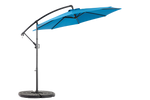 Double Sided Outdoor Umbrella, 14.8 Ft Rectangular Large with Crank, Blue