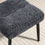 Ottoman Soft Cushion Steel Legs Chenille - Dark Grey