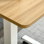 Sit-Stand Desk, Height-Adjustable C-Shaped Laptop Table 70-110 cm, Natural White