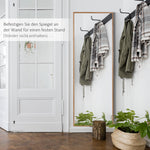 Full Length Wall Mirror, 125x45cm, Wooden Frame in Natural
