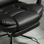 Office Chair, Footrest Desk Chair, Adjustable Backrest, Height Adjustable, Black