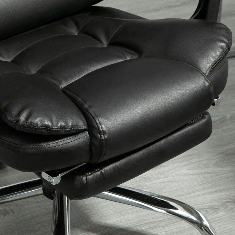 Office Chair, Footrest Desk Chair, Adjustable Backrest, Height Adjustable, Black