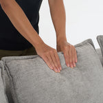 L-Shaped Corner Sofa Cloud Couch Modular Chaise XXL Deep Seat 262cm - Chenille Grey