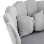 Velvet Chairs, Set of 6 Modern Upholstered with Petal Backs & Butterfly Cushions, Gold-Plated Metal Legs