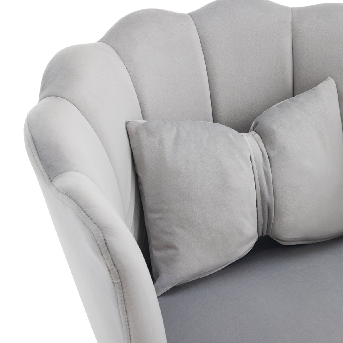 Velvet Chairs, Set of 6 Modern Upholstered with Petal Backs & Butterfly Cushions, Gold-Plated Metal Legs