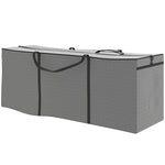 Garden Cushion Storage Bag, Waterproof UV-Resistant 600D Oxford Light Gray