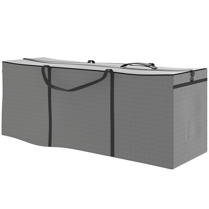 Garden Cushion Storage Bag, Waterproof UV-Resistant 600D Oxford Light Gray