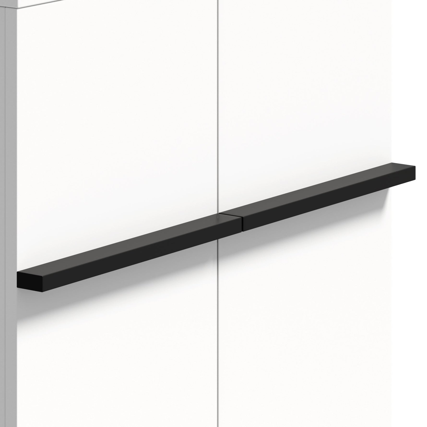 Shoe Cabinet Modern Double Doors Adjustable Shelves 95x60x34.5cm - White