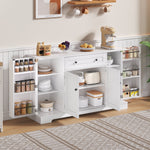 Multifunctional Buffet 138cm Sideboard Drawer Adjustable Shelves