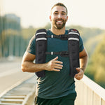Weight Vest 10 kg Adjustable Strength Training Black Oxford Fabric