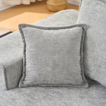 Comfortable 2-Seater Sofa with Side Pockets and Cushions, No Assembly, Grey