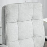 Office Chair Ergonomic Desk Chair with Armrests, Height-Adjustable Swivel with Rocking Function, Padded, Grey