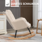 Rocking chair accent relaxation chair with berber fleece beige