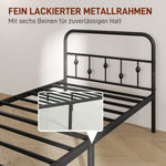 Bed Frame, Foldable, 82.5 cm High, Metal, Black