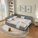 Double bed 160x200cm Upholstered Velvet, Sturdy Frame, Easy Assembly, Dark Grey