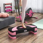 Stepper Aerobic Stepper, Height Adjustable 150kg Capacity 3 Levels, Home Training