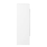 Modern Shoe Cabinet with Adjustable Shelves, Golden Handles, White