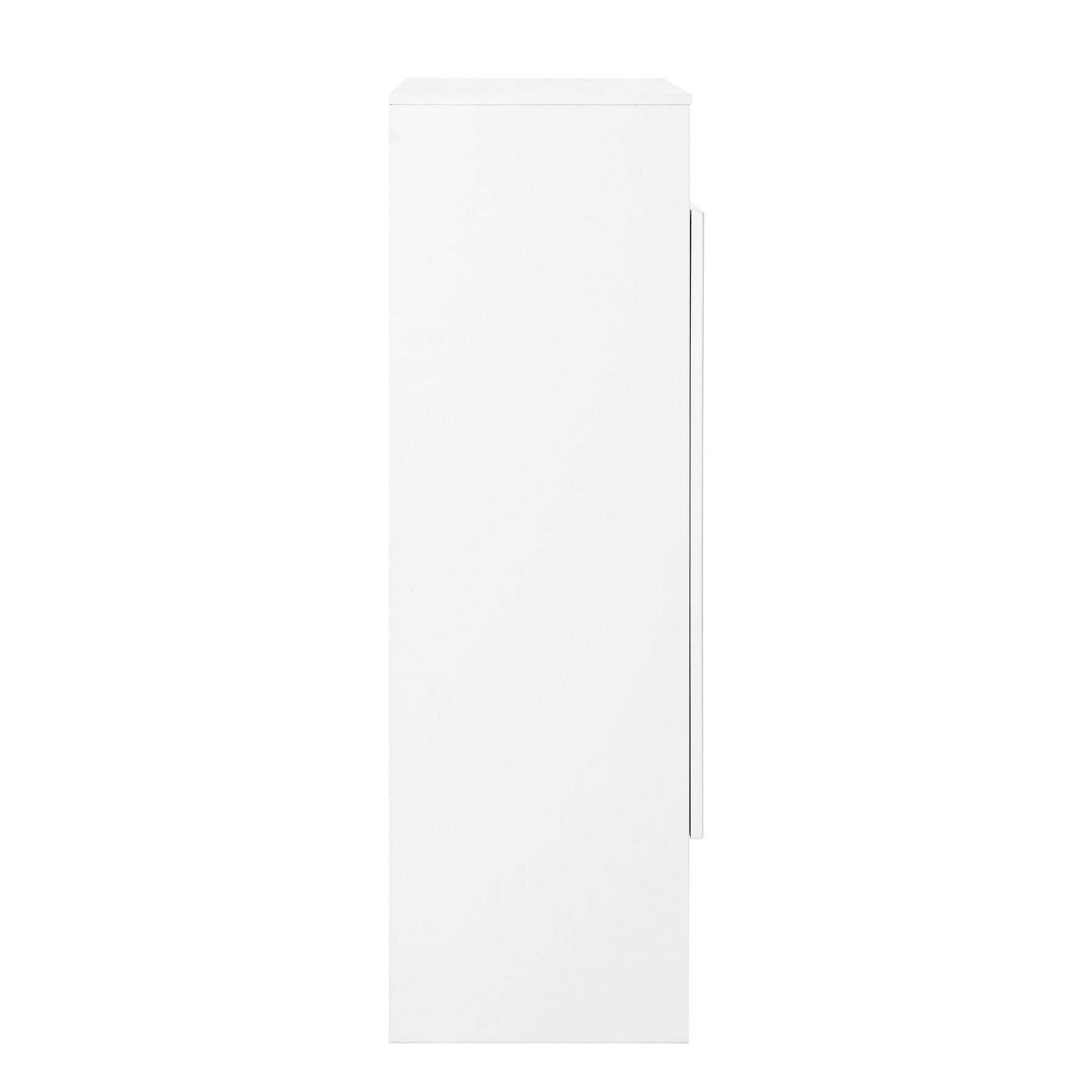 Modern shoe cabinet with adjustable shelves and 2 doors, white