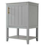 Bathroom Furniture Single Washbasin 60 cm Vanity Unit Ceramic Washbasin, Light Grey