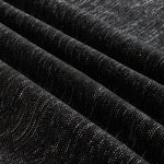 Windsor Stool with Removable Ruffled Skirt and Chenille Fabric, Black
