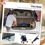 Dog Stroller, Foldable Buggy for Dogs & Cats, 4 kg, Dark Blue