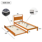 Wooden Bed 90x200cm with 90x190cm Pull-Out Bed, Wood