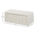 Bench with Storage, Upholstered, Wooden Legs