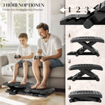 Footrest Desk Height Adjustable Ergonomic Non-Slip Support, Black