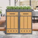 Bin Storage Unit with Green Roof and 120-240L Enclosure, Metal