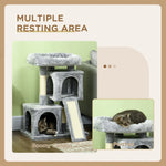 Cat Tree, Sisal Posts, Scratching Board, Light Grey