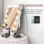 LED Vanity Mirror, Dimmable, Touch Control, USB, White