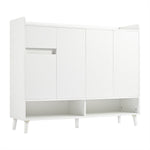 Modern Sideboard Chest of Drawers Shoe Cabinet with Large Storage, Adjustable Shelf, White