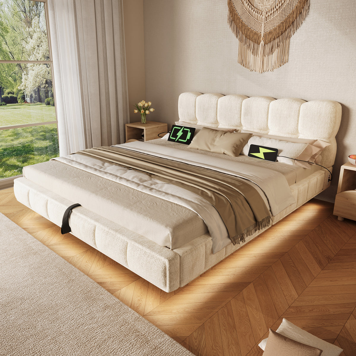 Sofa Bed 90x190cm with Pull-Out Bed & LED Storage, Dark Grey Velvet