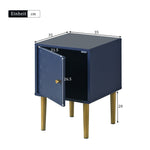 Nightstand Side Table H50/W35/D35 cm, Navy Blue