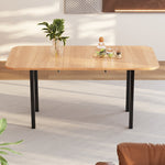 Classic Dining Table Extendable 120-160 cm 4-6 Seater - Natural Wood Finish