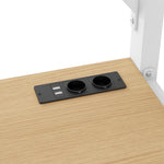 Metal Play Loft Bed 140x200cm, USB LED Desk Wardrobe Storage, White