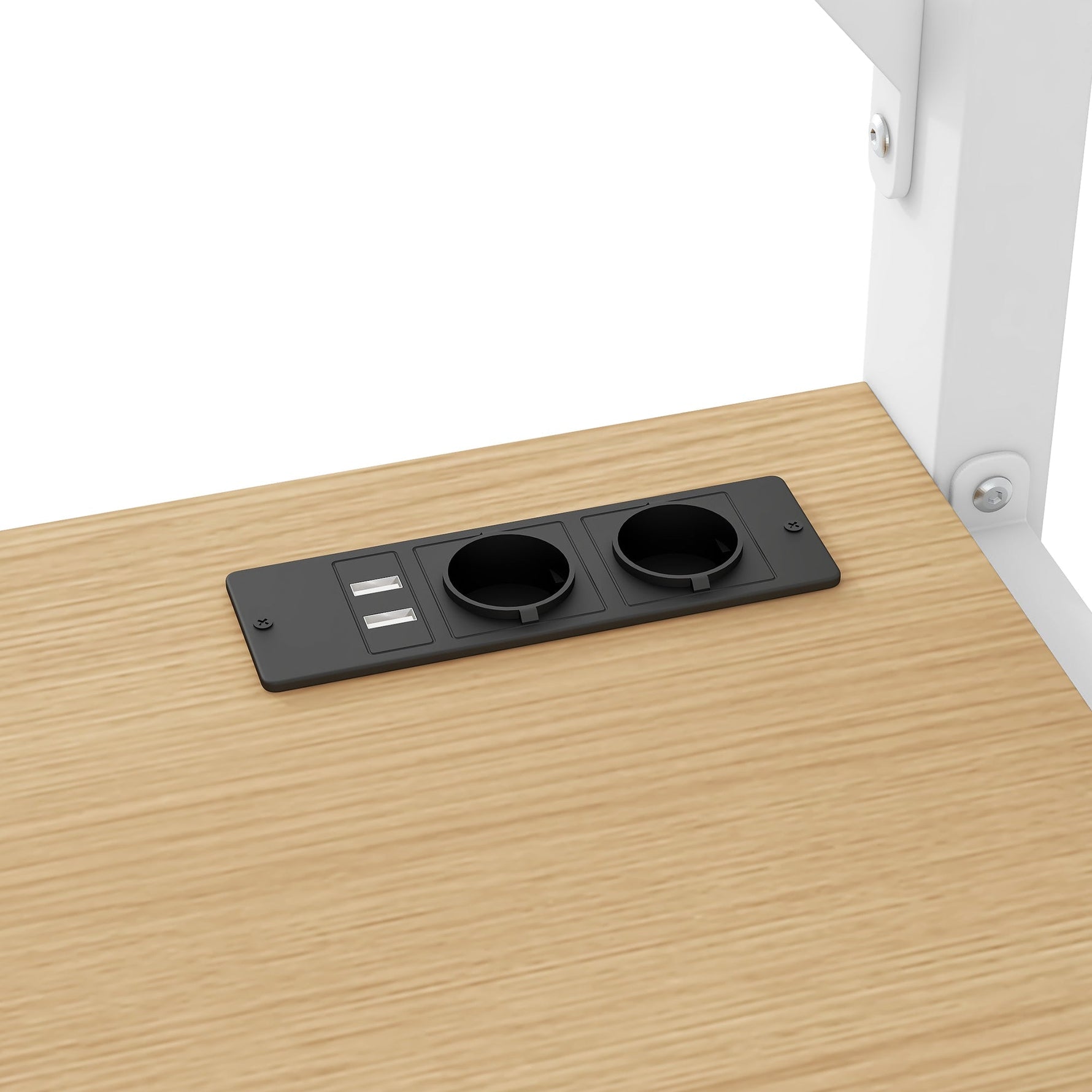 Metal Play Loft Bed 140x200cm, USB LED Desk Wardrobe Storage, White
