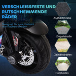 Electric Kids Motorcycle, Lights & Sounds, 3 km/h, Rechargeable, Black/White