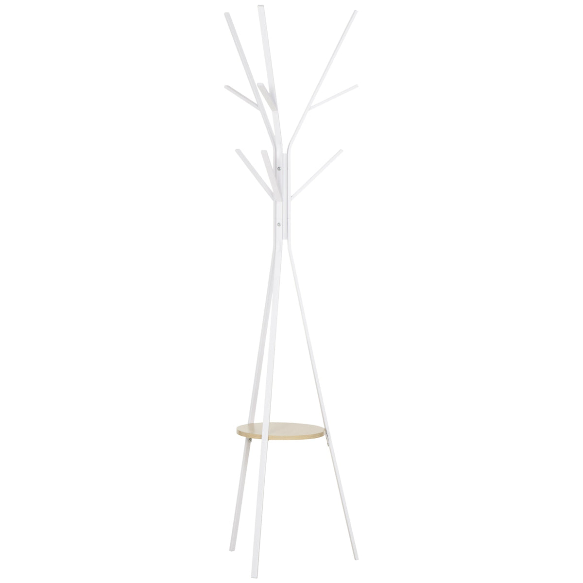 Coat Rack, Standing Hallway, Metal White