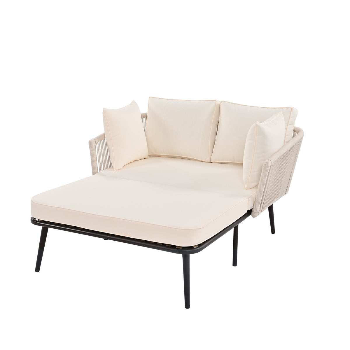 6-Person Garden Dining Set with Armchairs, Polyrattan