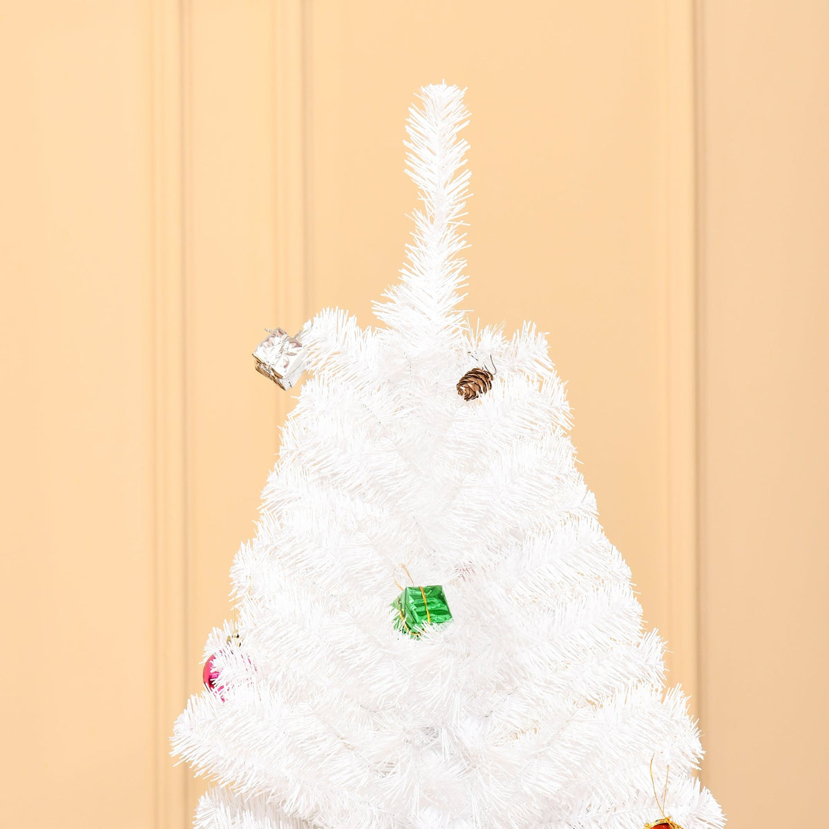 Christmas Tree, Artificial, 180cm, with Stand and Decoration, White