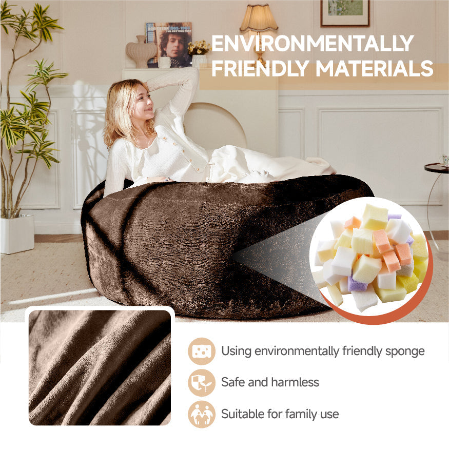 Beanbag Chair 90 Soft Comfortable Reading Sofa for Adults