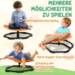 AIYAPLAY Sensory Children's Chair, Swivel Sensory Balance Training Seat, Plastic Orange
