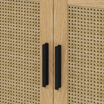 kleankin Vanity Unit, Rattan Look, Anti-Tip Protection, Oak